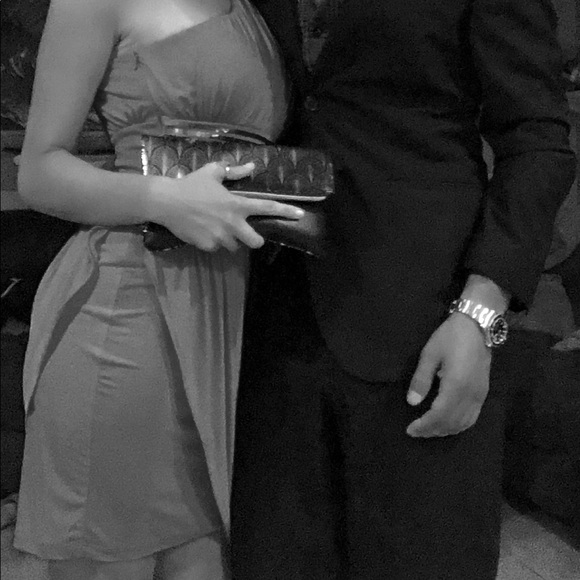 Vintage Bebe Goddess Dress RARE - Coral + Gold Sequin, Small, 2B Bebe - Picture 10 of 11